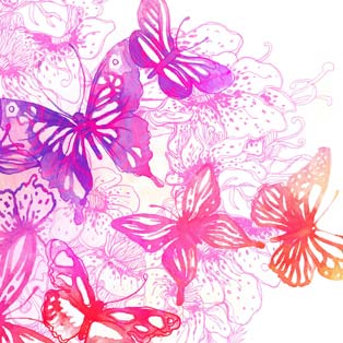 Carta da parati con farfalle