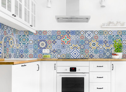 Rivestimenti cucina effetto piastrelle e mosaici