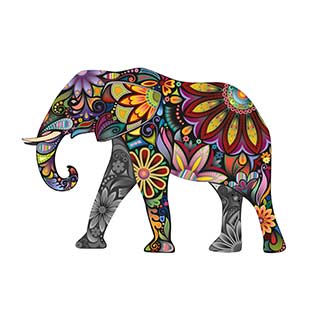 Adesivi murali elefanti