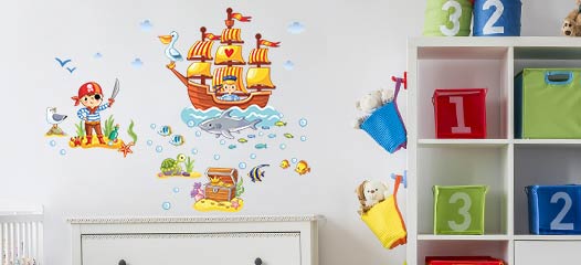DEKORI AY10138 Adesivi Murali Cameretta Decorazioni Muro Stikers Bambini per Cameretta Bambina Bambino.