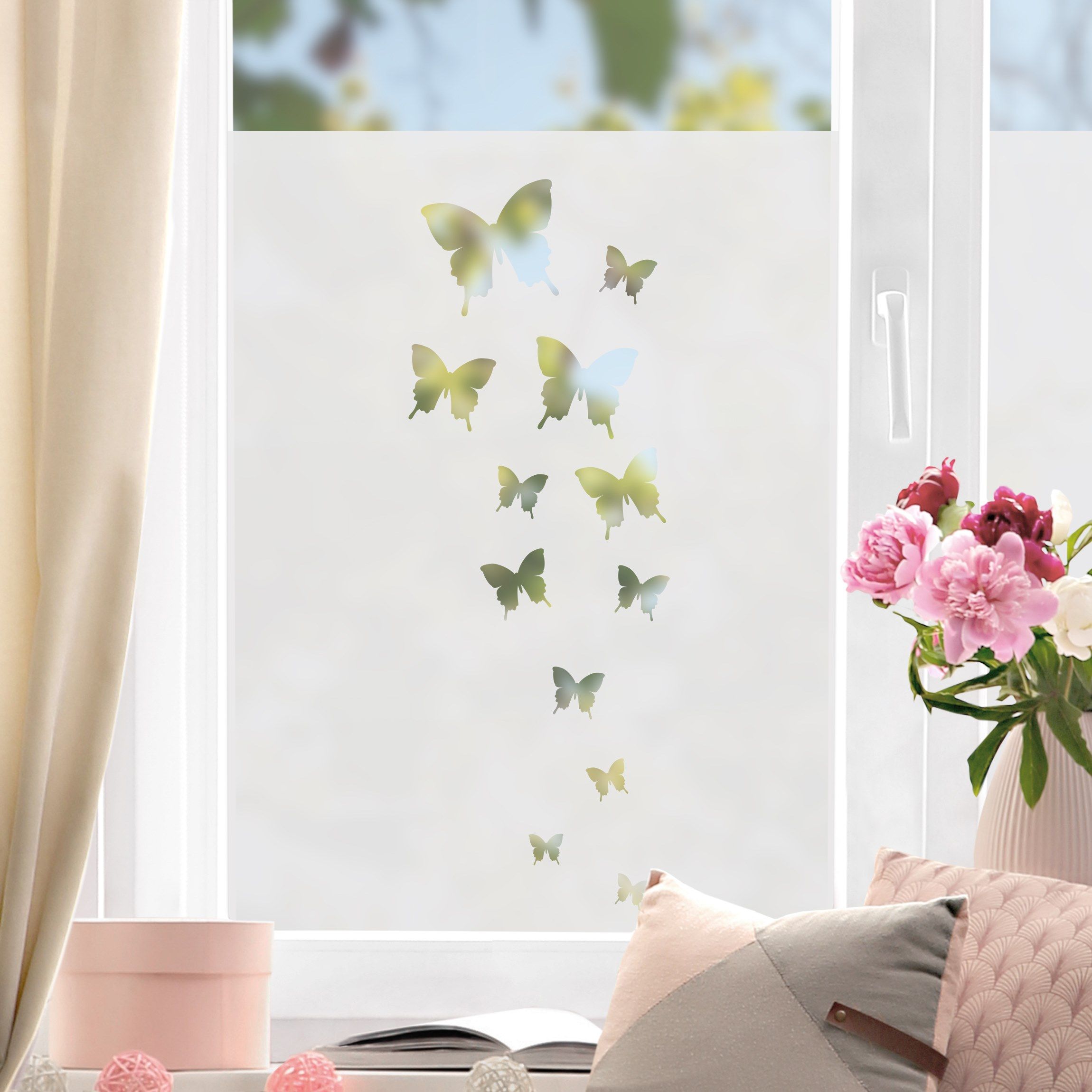 pellicola adesiva per vetri farfalle decorative - TenStickers