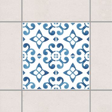 Adesivo per piastrelle - Blue White Pattern Series No.5 10cm x 10cm