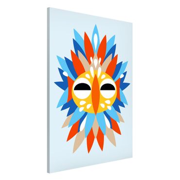 Lavagna magnetica - Collage Mask Ethnic - Parrot - Formato verticale 2:3