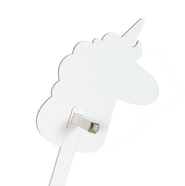 Cavallo con bastone FOLDZILLA - Unicorno bianco da colorare/decorare con adesivi