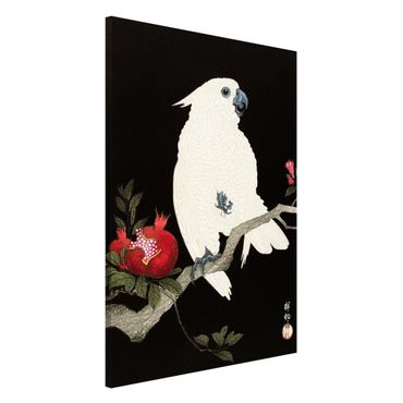 Lavagna magnetica - Asian illustrazione d'epoca White Cockatoo - Formato verticale 2:3