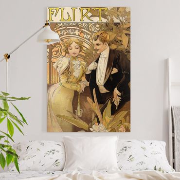 Quadri su tela - Alfons Mucha - Pubblicita Poster For Flirt Biscuits