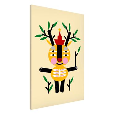 Lavagna magnetica - Collage Ethno mostro - Deer - Formato verticale 2:3
