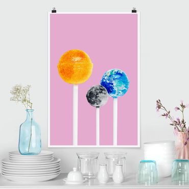 Poster - Jonas Loose - Lollipops con pianeti - Verticale 3:2