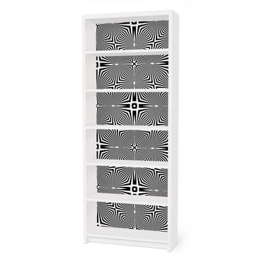 Carta adesiva per mobili IKEA - Billy Libreria - Abstract ornament black and white