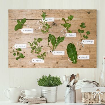 Stampa su tela - Herbs With Labeling - Orizzontale 3:2