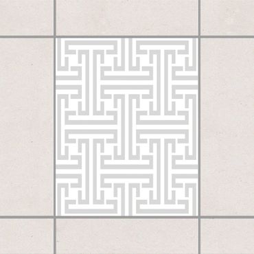 Adesivo per piastrelle - Decorative Labyrinth Light Grey 25cm x 20cm