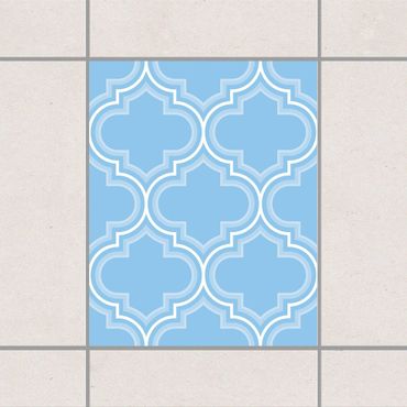 Adesivo per piastrelle - Retro Light Blue Morocco 25cm x 20cm