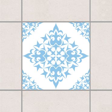 Adesivo per piastrelle - Tile Pattern White Lavender 15cm x 15cm