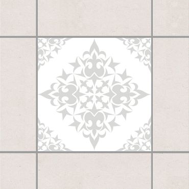 Adesivo per piastrelle - Tile Pattern White Light Grey 25cm x 20cm