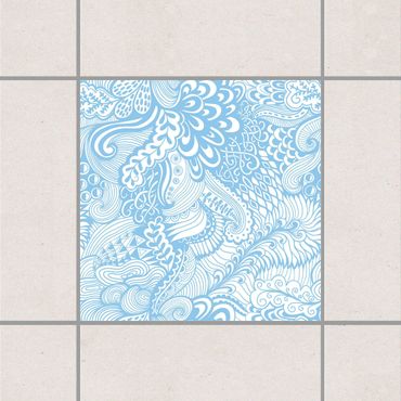 Adesivo per piastrelle - Poseidon's Garden Light Blue 25cm x 20cm