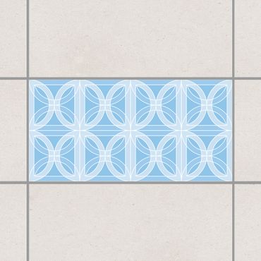 Adesivo per piastrelle - Circular Tile Design Light Blue 25cm x 20cm