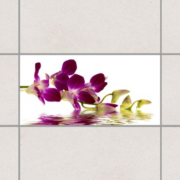 Adesivo per piastrelle - Pink Orchid Waters 30cm x 60cm