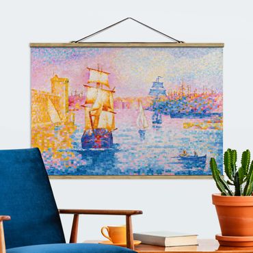 Foto su tessuto da parete con bastone - Henri-Edmond Cross - Port De Marsiglia - Orizzontale 2:3
