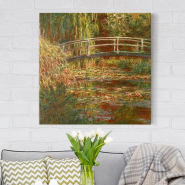 Quadri su tela - Claude Monet - Lo Stagno delle Ninfee e Ponte giapponese (Armonia in rosa)