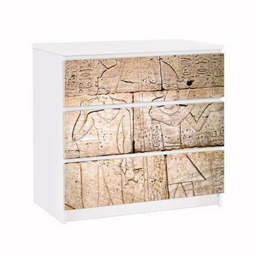 Carta adesiva per mobili IKEA - Malm Cassettiera 3xCassetti - Egypt Relief