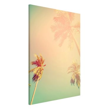 Lavagna magnetica - Piante tropicali palme al tramonto III - Formato verticale 2:3