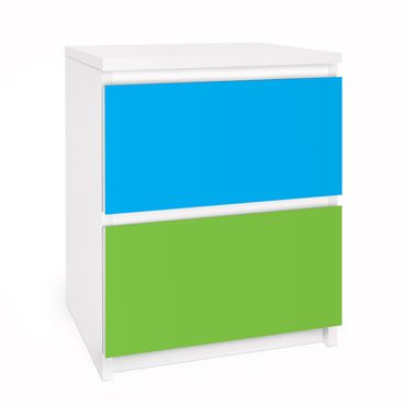 Carta adesiva per mobili IKEA - Malm Cassettiera 2xCassetti - Set Neon