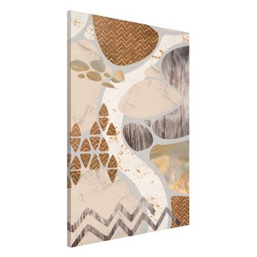 Lavagna magnetica - Muro di pietra astratto in pastello