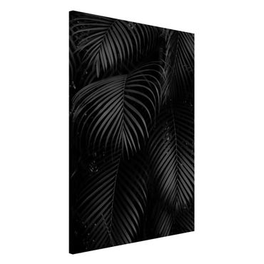 Lavagna magnetica - Nero Palm Fronde - Formato verticale 2:3