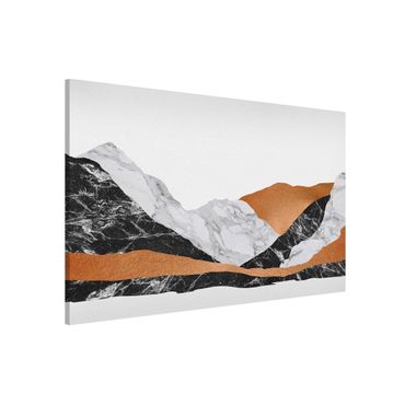 Lavagna magnetica - Paesaggio in marmo e rame