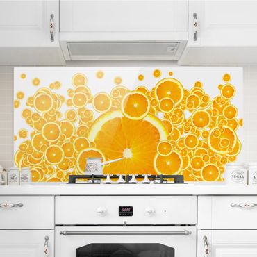 Paraschizzi in vetro - Retro Orange Pattern