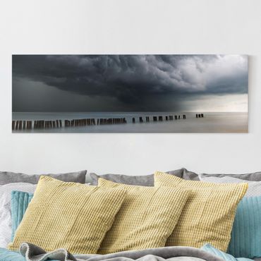 Stampa su tela - Nubi di tempesta sul Mar Baltico - Panoramico