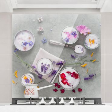 Paraschizzi in vetro - Edible Flowers With Lavender Sugar
