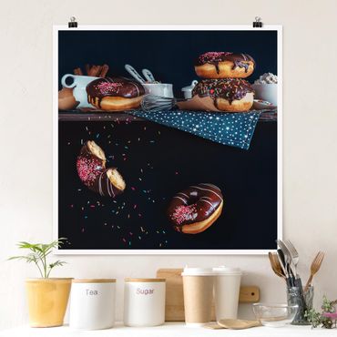 Poster - Donuts dalla cucina Mensola - Quadrato 1:1