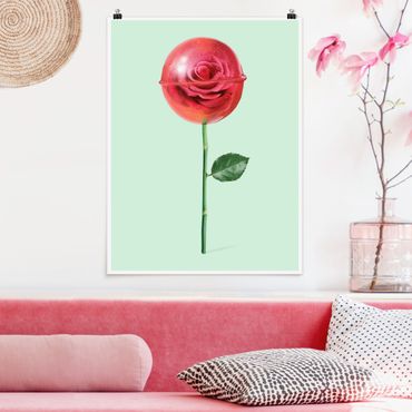 Poster - Rose Con Il Lollipop - Verticale 4:3