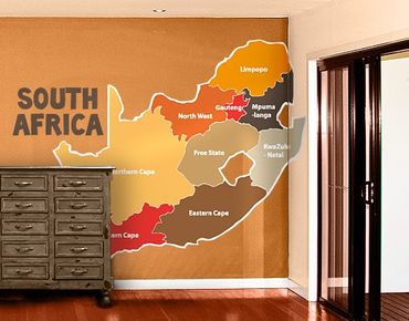 Adesivo murale multicolore no.TA68 South Africa Regions