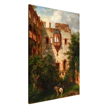 Lavagna magnetica - Carl Ludwig Fahrnbach - Nel cortile del castello di Heidelberg - Formato verticale 2:3