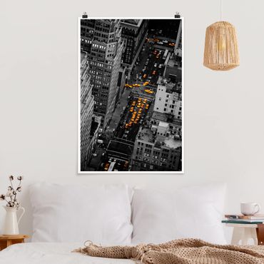 Poster - Taxi Lights Manhattan - Verticale 3:2