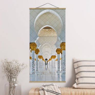 Quadro su tessuto con stecche per poster - Moschea di Abu Dhabi - Verticale 2:1