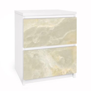 Carta adesiva per mobili IKEA Malm Cassettiera 2xCassetti - Onyx Marble Cream