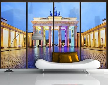 XXL Pellicola per vetri - Illuminated Brandenburg Gate