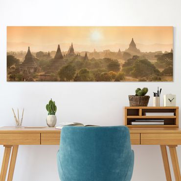 Stampa su tela - Tramonto su Bagan