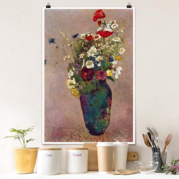 Poster - Odilon Redon - Vaso Con I Papaveri - Verticale 3:2