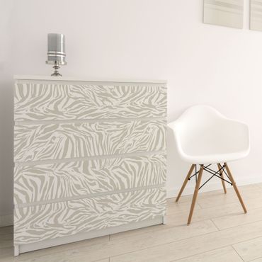 Pellicola adesiva - Design zebrato a strisce grigio chiaro