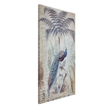 Lavagna magnetica - Shabby Chic Collage - Peacock - Formato verticale 4:3