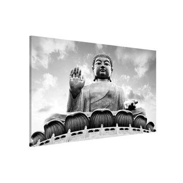 Lavagna magnetica - Grande Buddha in bianco e nero