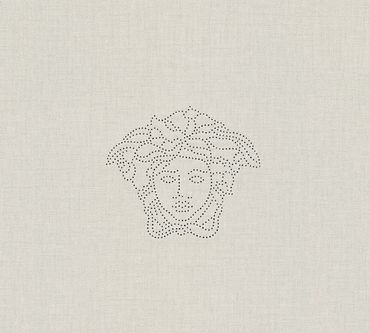 Carta da parati - Versace wallpaper Versace 3 Medusa in Crema Metalizzato