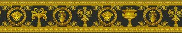 Carta da parati - Versace wallpaper Versace 3 Vanitas in Giallo Metalizzato Nero
