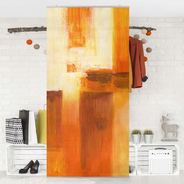 Tenda a pannello - Petra Schüßler - Composition In Orange And Brown 01 - 250x120cm
