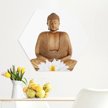 Esagono in forex - Lotus Buddha in legno