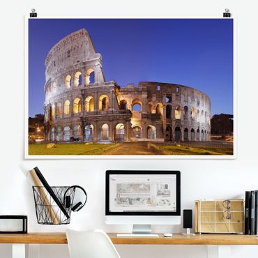 Poster - Illuminated Colosseum - Orizzontale 2:3